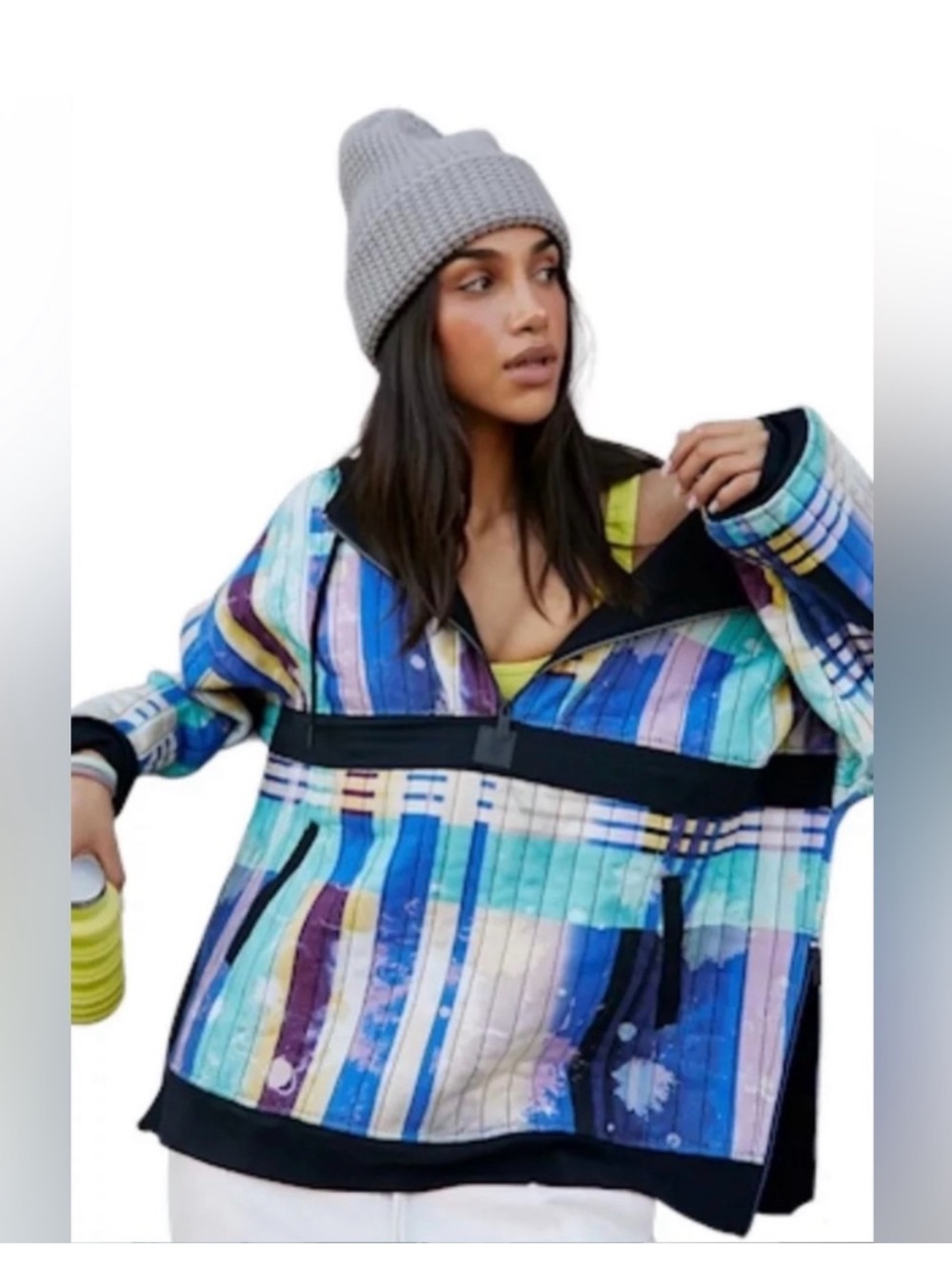 NWT Free People Movement Fast Times Quilted Hoodie pullover size small